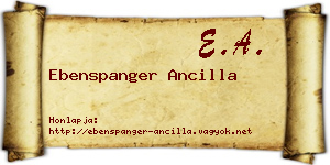 Ebenspanger Ancilla névjegykártya